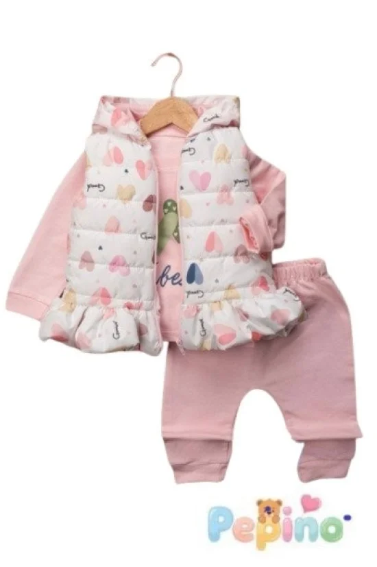 Гащеризони , комплекти , блузки , панталонки Комплект за момиче от 3 части