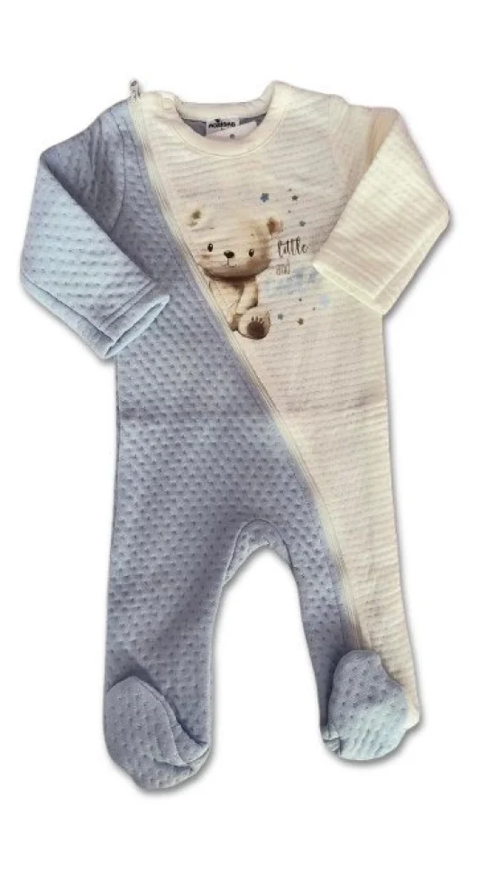 Гащеризони , комплекти , блузки , панталонки Гащеризон Капитон с цип в син цвят