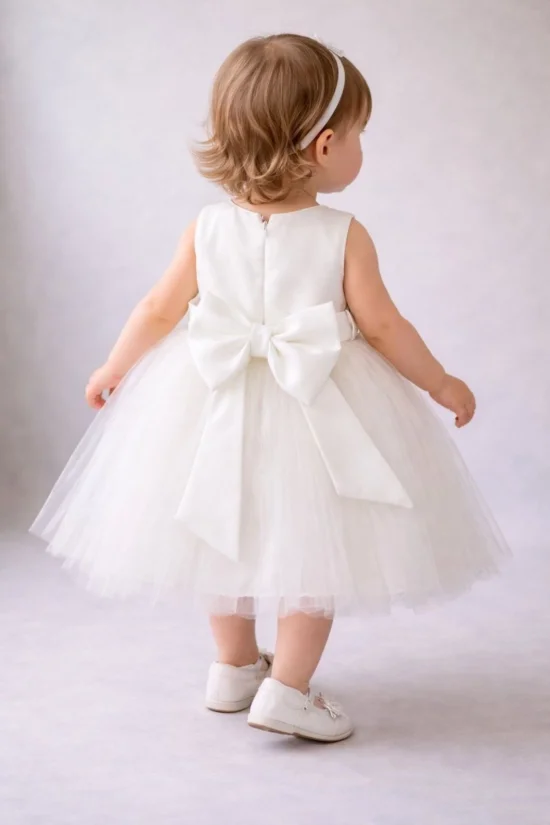 Официална рокля в бял цвят