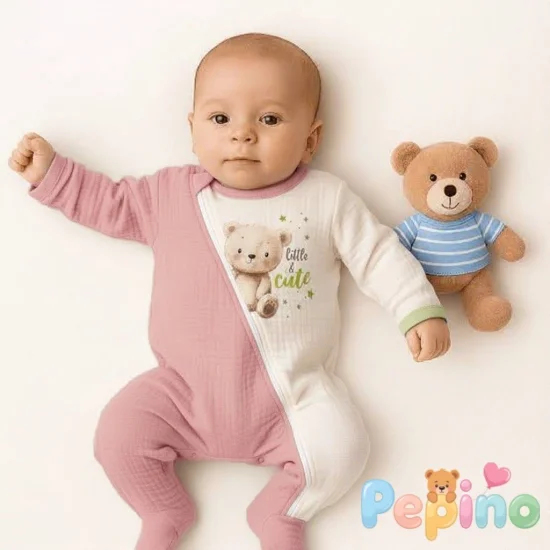 Гащеризони , комплекти , блузки , панталонки Гащеризон Капитон с цип в розов цвят