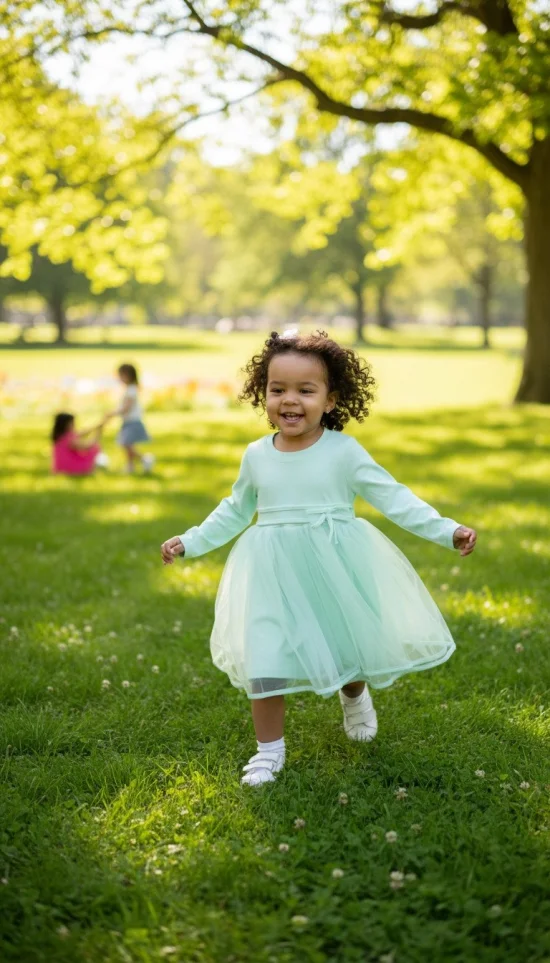 Рокля с дълъг ръкав и тюл