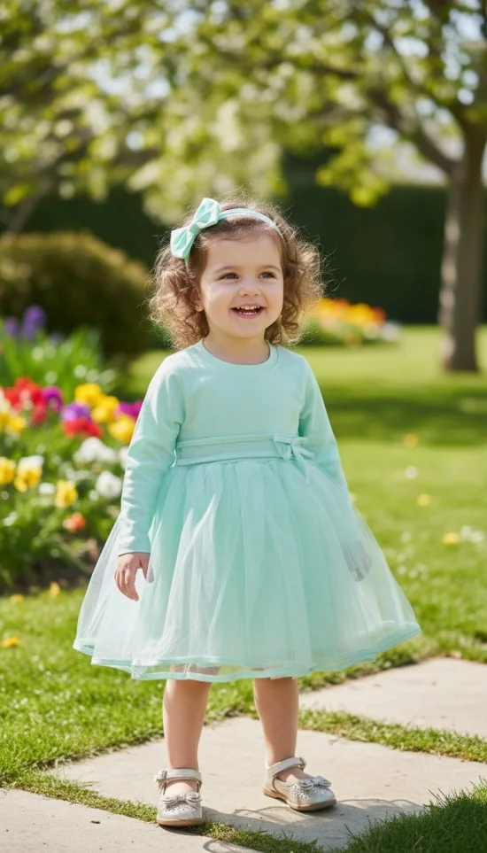 Рокли Рокля с дълъг ръкав и тюл