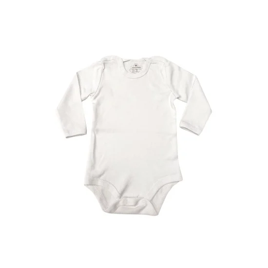 Бодита,бельо Боди с дълъг ръкав  бял изчистен