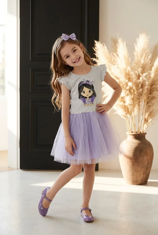 Рокля с къс ръкав