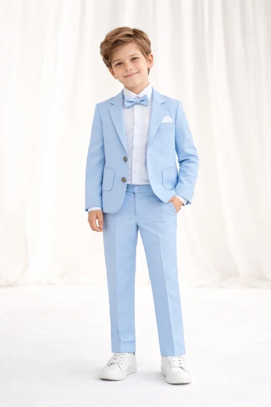 Официални дрешки Детски официален костюм в светло син цвят