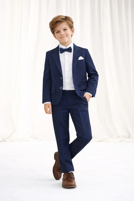 Официални дрешки Детски официален костюм в тъмно син цвят