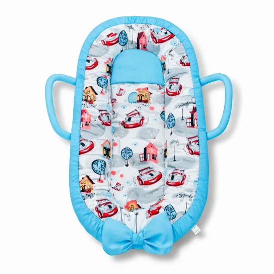 Бебешки Гнезда Гнездо за бебе в синьо с Колички